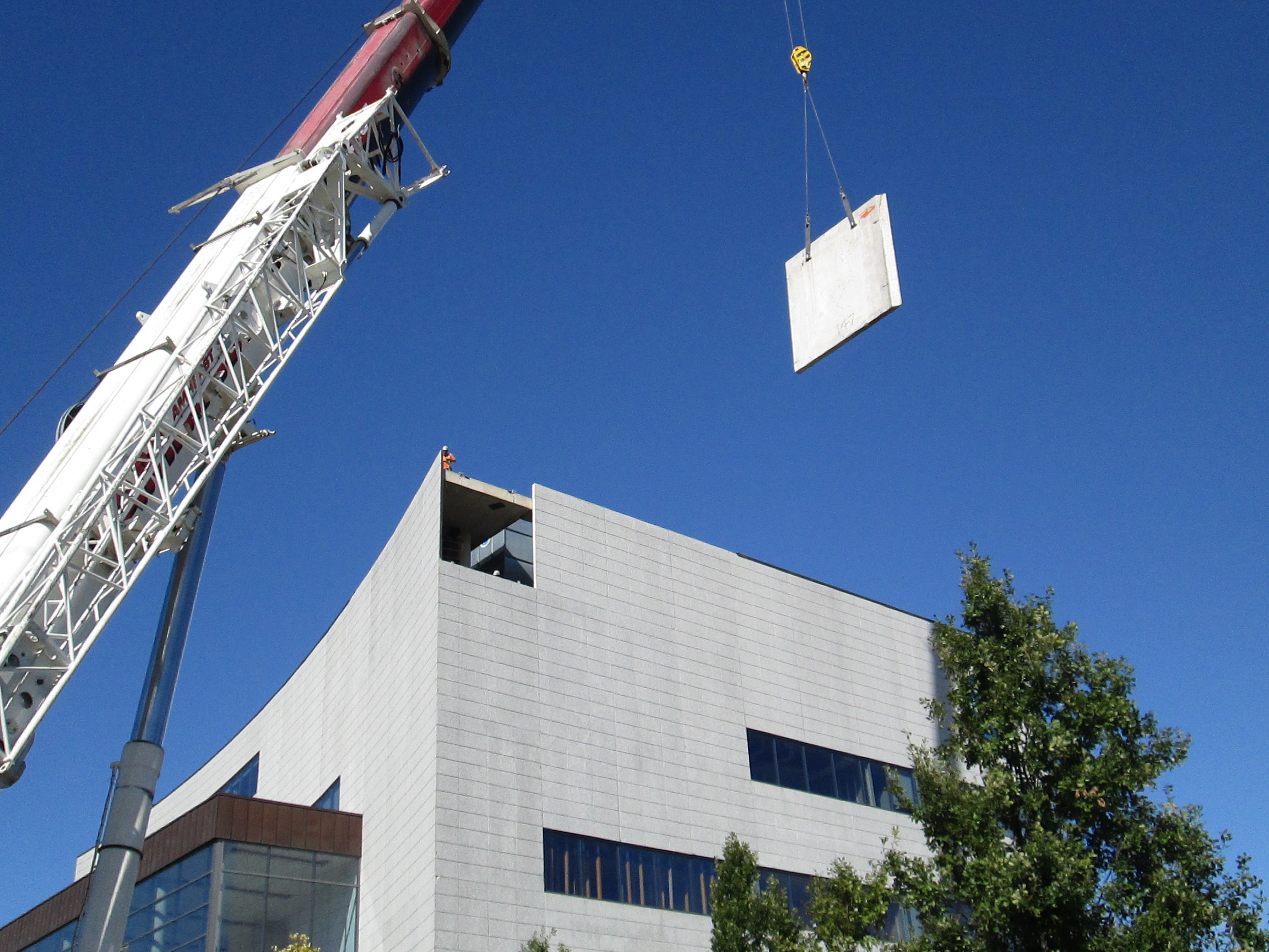 Image of a precast panel being installed